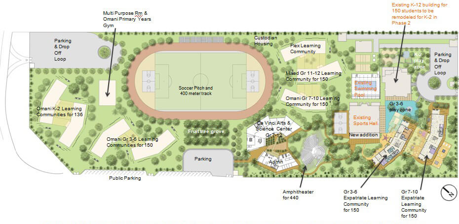 albatinah2 | Education Design International | EDI Landscape Design - Al Batinah International School